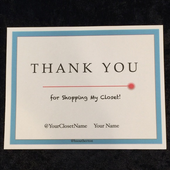 Hand Crafted Other - SJC 100 Custom Posh Thank You Notes